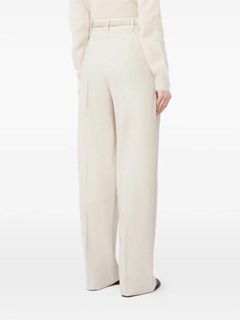 Max Mara Entrata belted pleated trousers - Neutrals