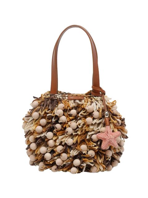 Aquazzura wood pom-pom clutch bag - Neutrals - zdjęcie produktu nr 1