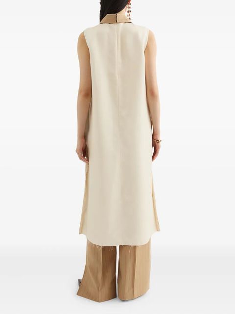 Jil Sander pinstriped midi dress - Neutrals