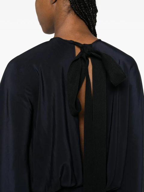 Lanvin rear-zip midi dress - Blue