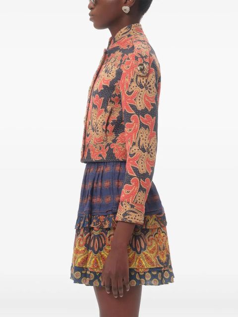 Valentino Garavani Apres L'Hiver jacquard caban jacket - Blue