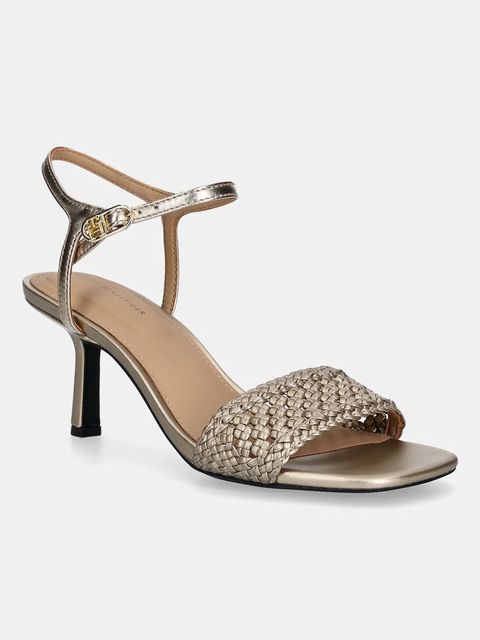 Tommy Hilfiger sandały METALLIC LTHR KITTEN SANDAL - zdjęcie produktu nr 1