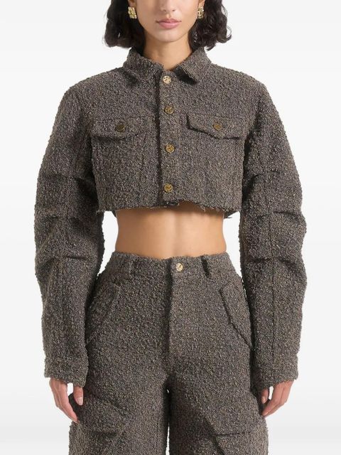 Manière De Voir Catherine bouclé pocket jacket - Brown