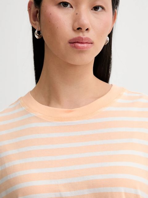 Marc O'Polo longsleeve bawełniany kolor pomarańczowy cold shoulder 5000007507