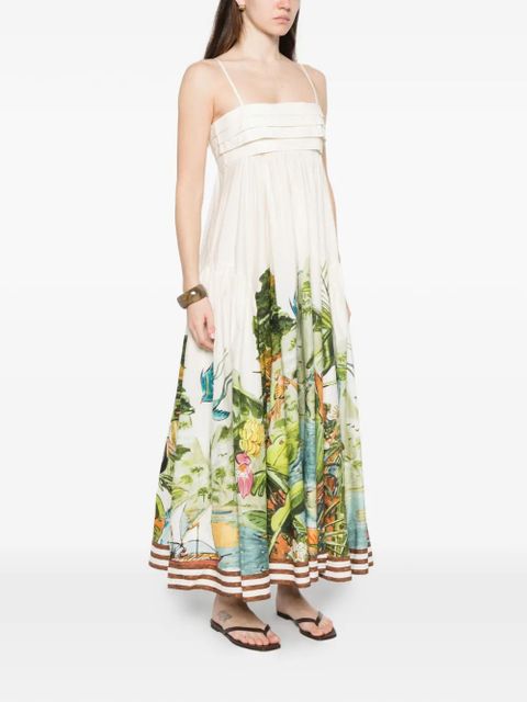 ALEMAIS Toucan Tango maxi dress - Neutrals