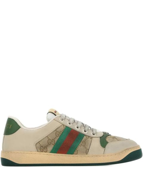 Gucci Screener logo-embellished low-top sneakers - Brown - zdjęcie produktu nr 1