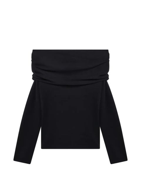 Max Mara draped-shoulder top - Blue - zdjęcie produktu nr 1