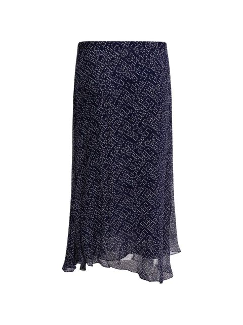 MARANT ÉTOILE Lycia asymmetric patterned midi skirt - Blue - zdjęcie produktu nr 2