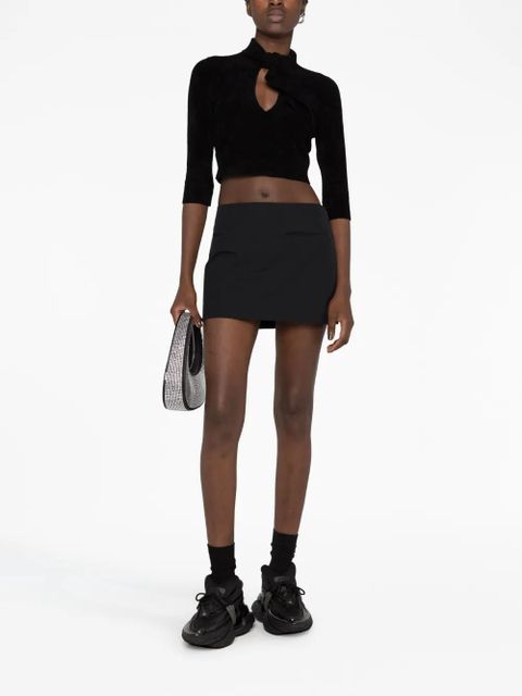 The Attico Catlin cut-out cropped jumper - Black - zdjęcie produktu nr 2