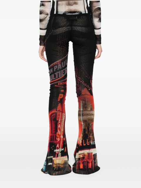 Jean Paul Gaultier Red Pigalle mid-rise flared trousers - Black