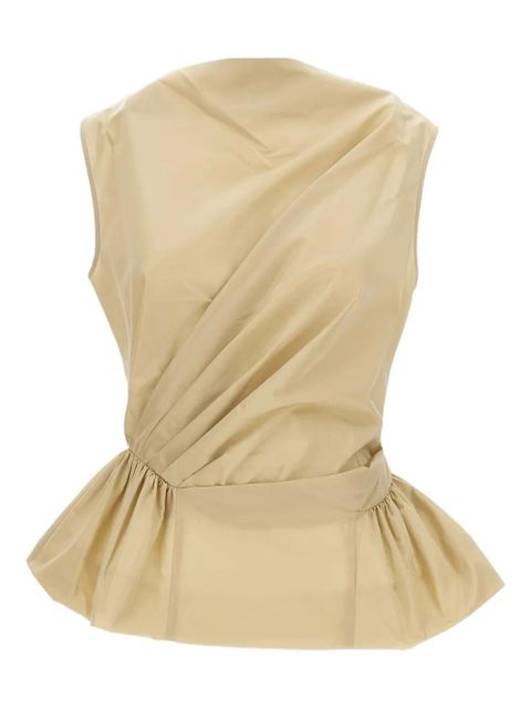 Simone Rocha draped peplum top - Neutrals - zdjęcie produktu nr 1