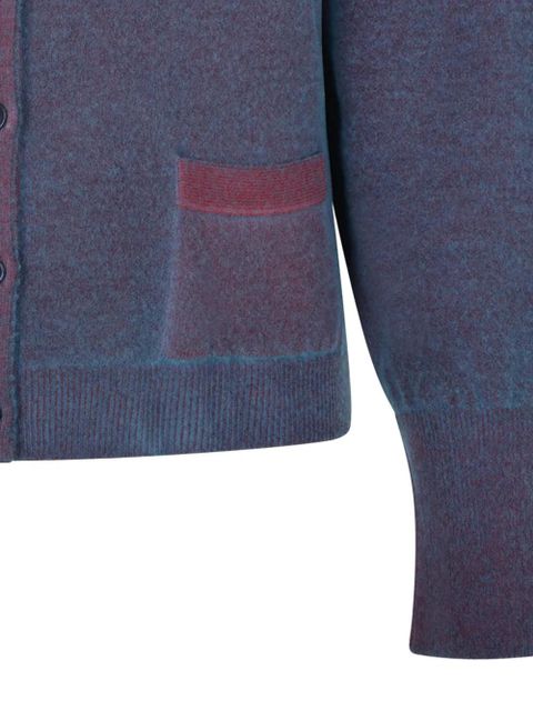 Maison Margiela front-pocket V-neck cardigan - Blue