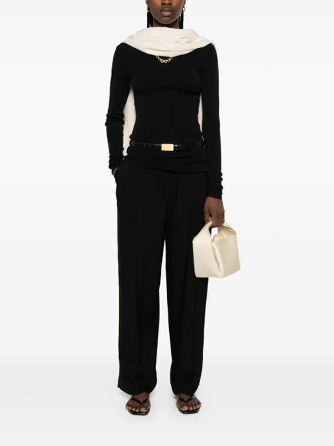 TOTEME compact cotton T-shirt - Black - zdjęcie produktu nr 2