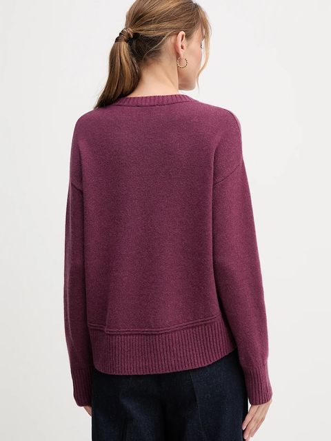 United Colors of Benetton sweter z dodatkiem wełny damski kolor fioletowy 1244D10BC
