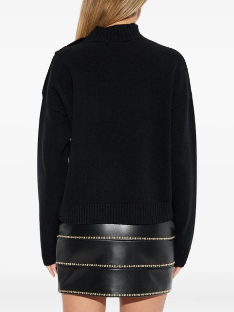 Versace Medusa-button sweater - Black