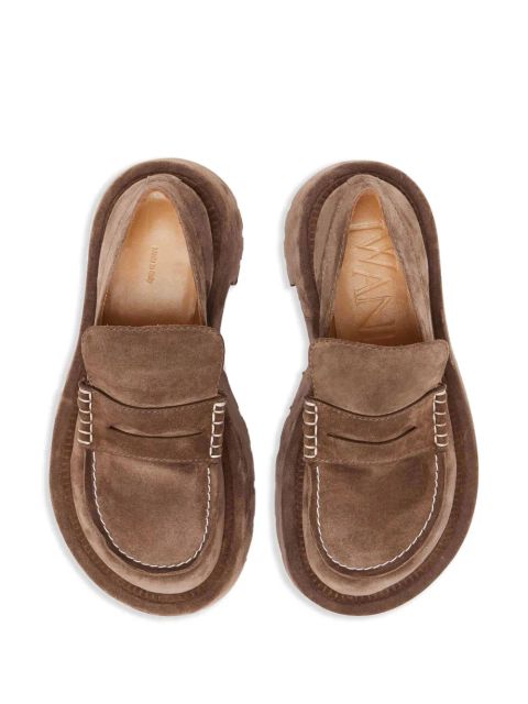 JW Anderson 50mm leather platform loafers - Brown