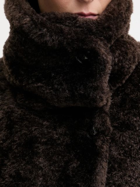 Marc O'Polo płaszcz kolor brązowy 510607870241