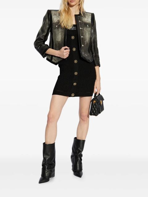 Balmain ribbed mini dress - Black