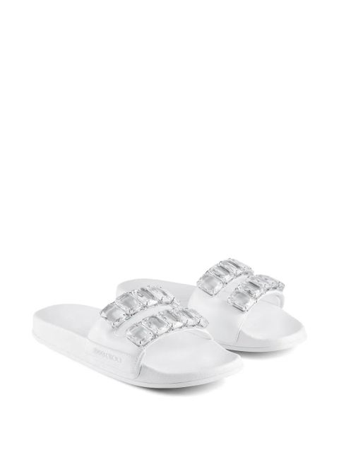Jimmy Choo Fitz slides - White