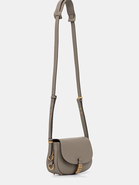 Pinko torebka skórzana kolor szary 103831 A1ZX