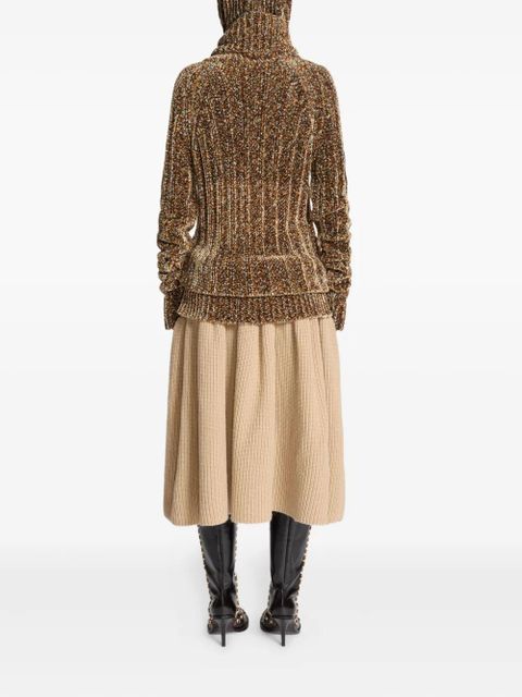 DRIES VAN NOTEN roll-neck sweater - Brown