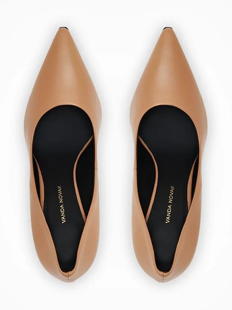 Vanda Novak szpilki skórzane Aleksandra kolor beżowy Aleksandra