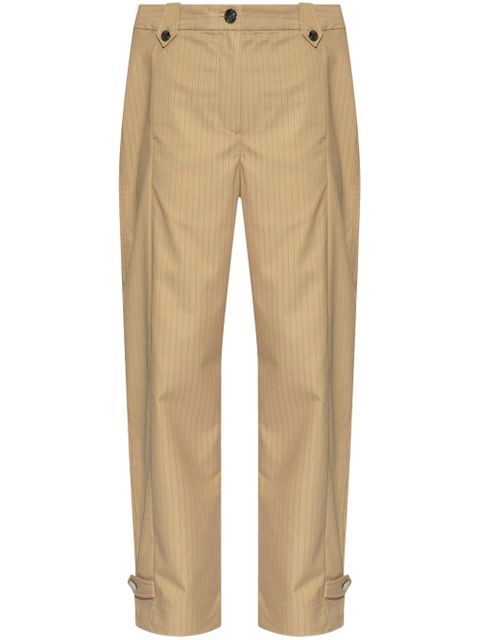 GANNI striped-jacquard trousers - Neutrals - zdjęcie produktu nr 1