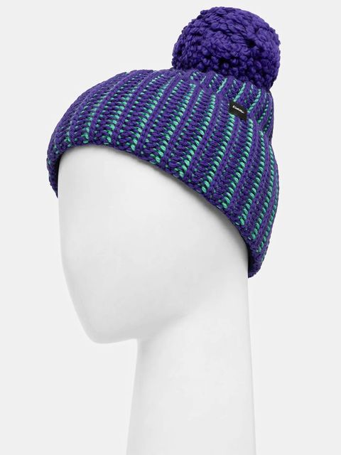 Eisbar czapka z dodatkiem wełny Ronda Pompon MÜ kolor niebieski E30977