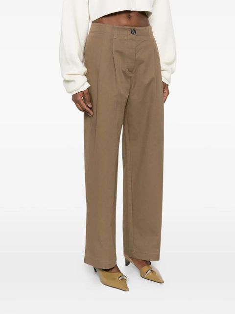 TOTEME relaxed pleated trousers - Brown