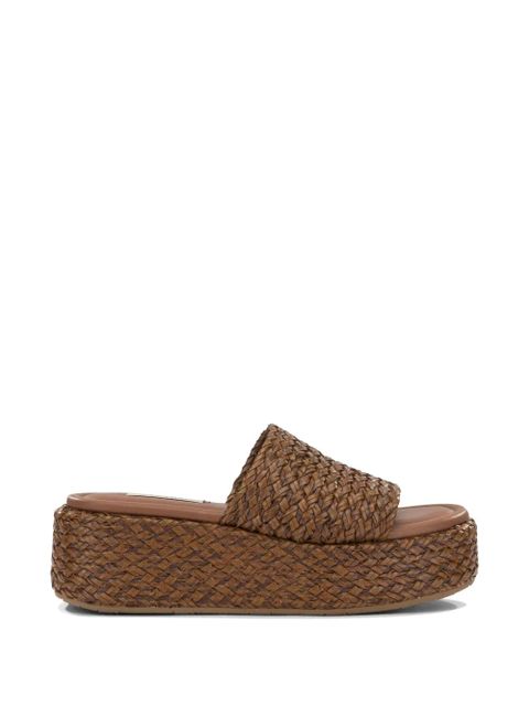 Casadei Suncity woven platform sandals - Brown - zdjęcie produktu nr 1