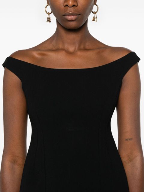 TOTEME curved off-shoulder top - Black