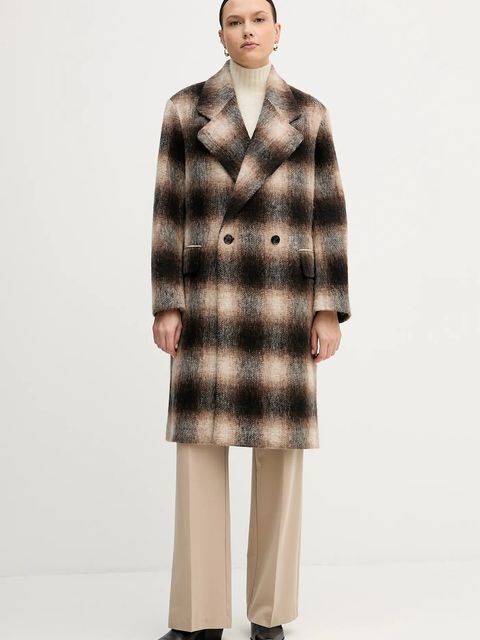 Joop! płaszcz z dodatkiem wełny kolor brązowy 30047890 - zdjęcie produktu nr 1