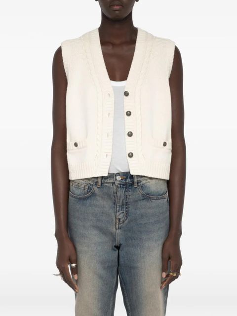 Zadig&Voltaire cable-knit vest - Neutrals