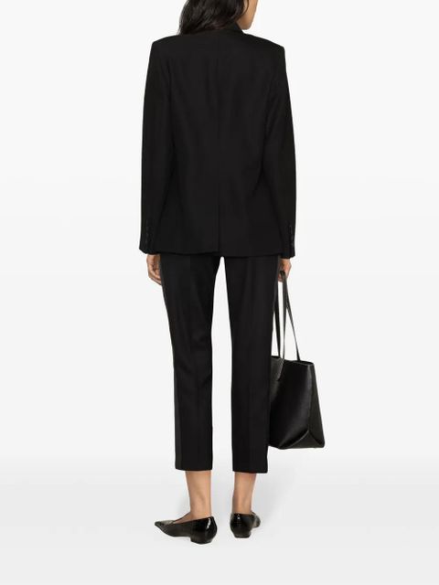 TOTEME double-breasted interlock-twill blazer - Black