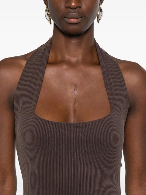 Aya Muse ribbed halterneck dress - Brown - zdjęcie produktu nr 2