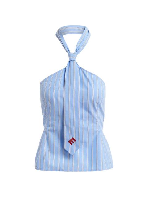 Essentiel Antwerp tie-fastening striped-pattern top - Blue - zdjęcie produktu nr 1