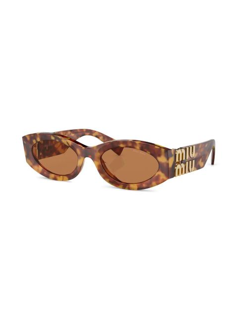 Miu Miu Eyewear tortoiseshell cat-eye sunglasses - Green - zdjęcie produktu nr 2