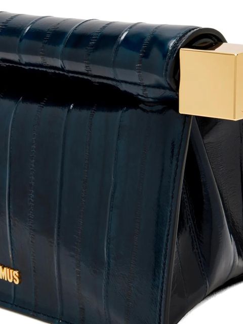 Jacquemus metallic leather satchel - Blue