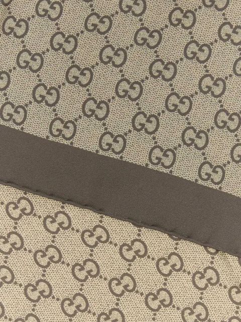 Gucci GG print silk scarf - Neutrals - zdjęcie produktu nr 2