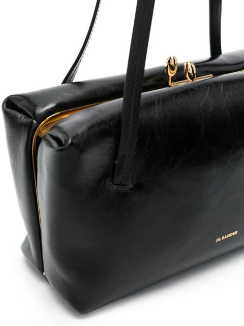 Jil Sander small Goji leather shoulder bag - Black