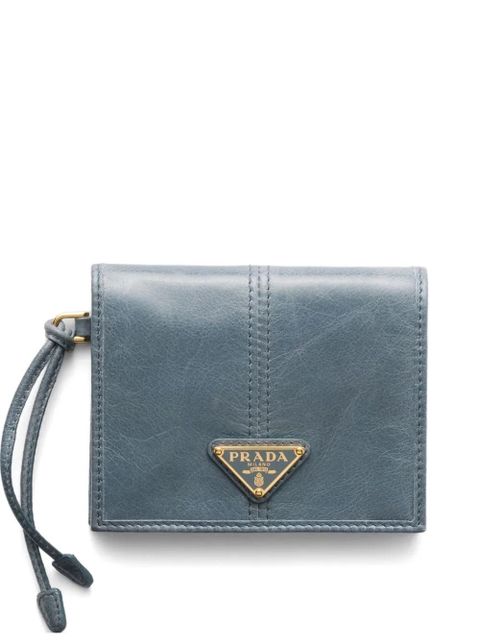 Prada small leather wallet - Blue