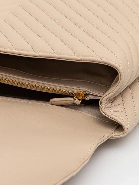 Pinko torebka skórzana kolor beżowy 100042 A0GK