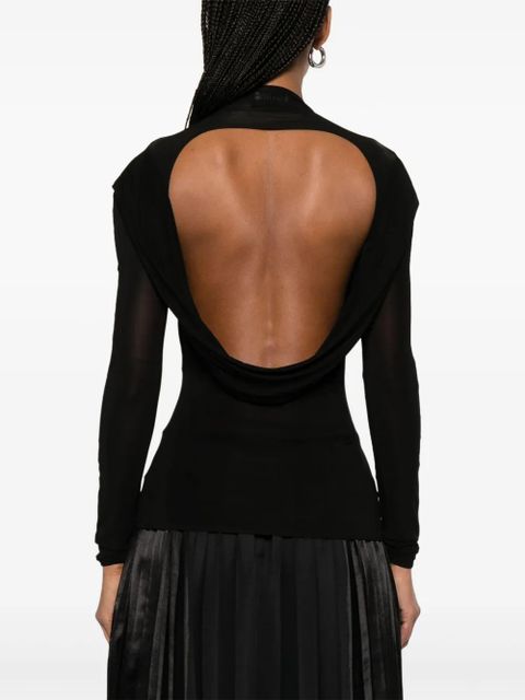 Jean Paul Gaultier semi-sheer blouse - Black