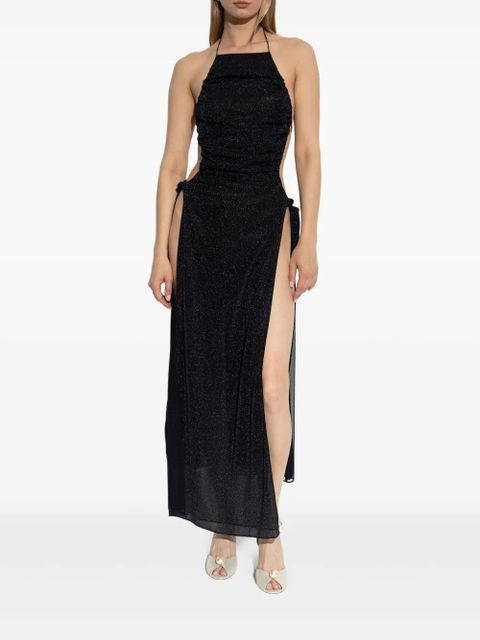 Oséree ruched halterneck maxi dress - Black - zdjęcie produktu nr 1