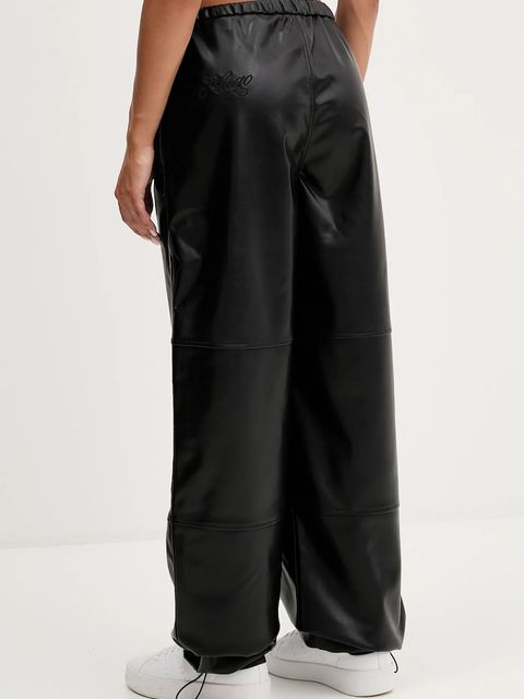 Hugo Blue spodnie damskie kolor czarny high waist 50546770