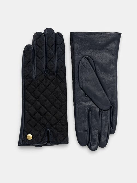 Barbour rękawiczki damskie kolor granatowy - zdjęcie produktu nr 1