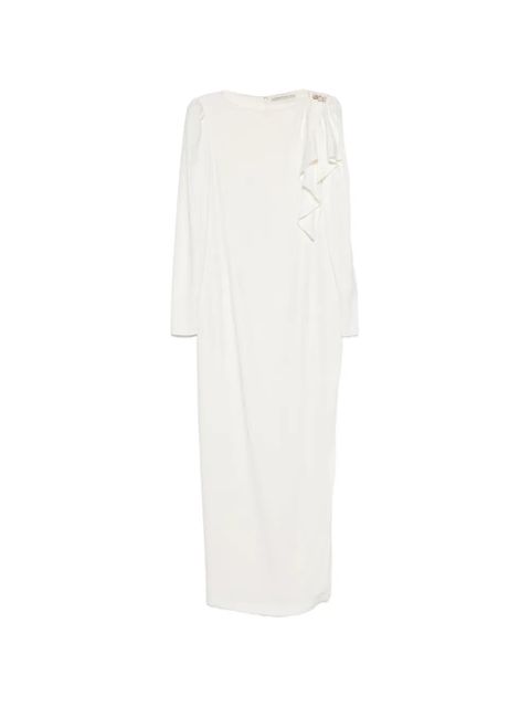 Alessandra Rich ruffled embellished midi dress - White - zdjęcie produktu nr 1