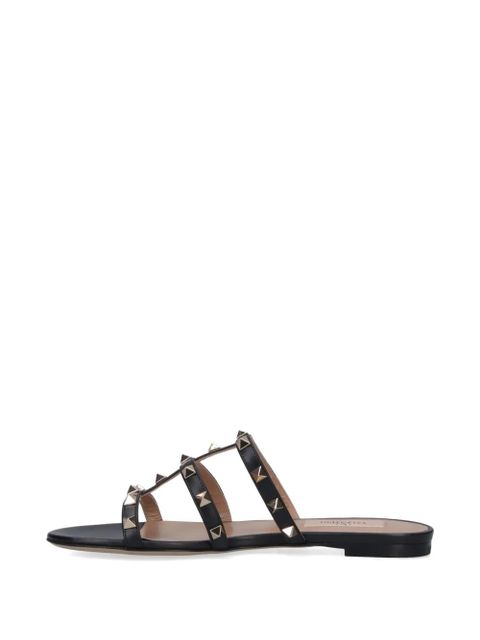 Valentino Garavani Rockstud three-strap sandals - Black