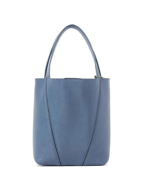 Chloé small Spin leather tote bag - Blue - zdjęcie produktu nr 2