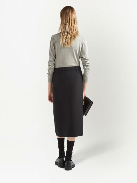 Prada tricotine midi skirt - Black